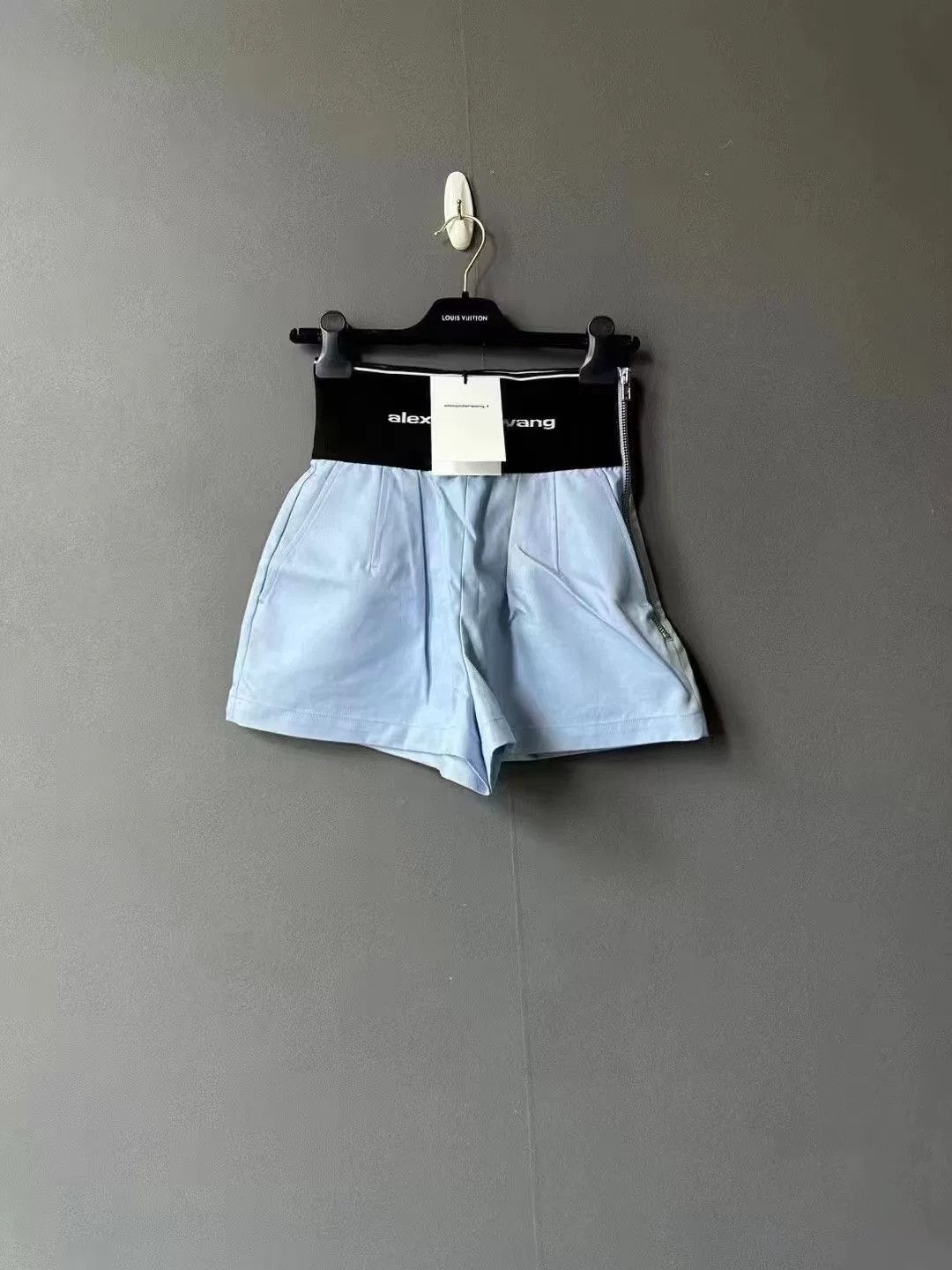 Alexander Wang Alexander Wang Sky Blue High-Waisted Shorts Size 22" - 1 Thumbnail