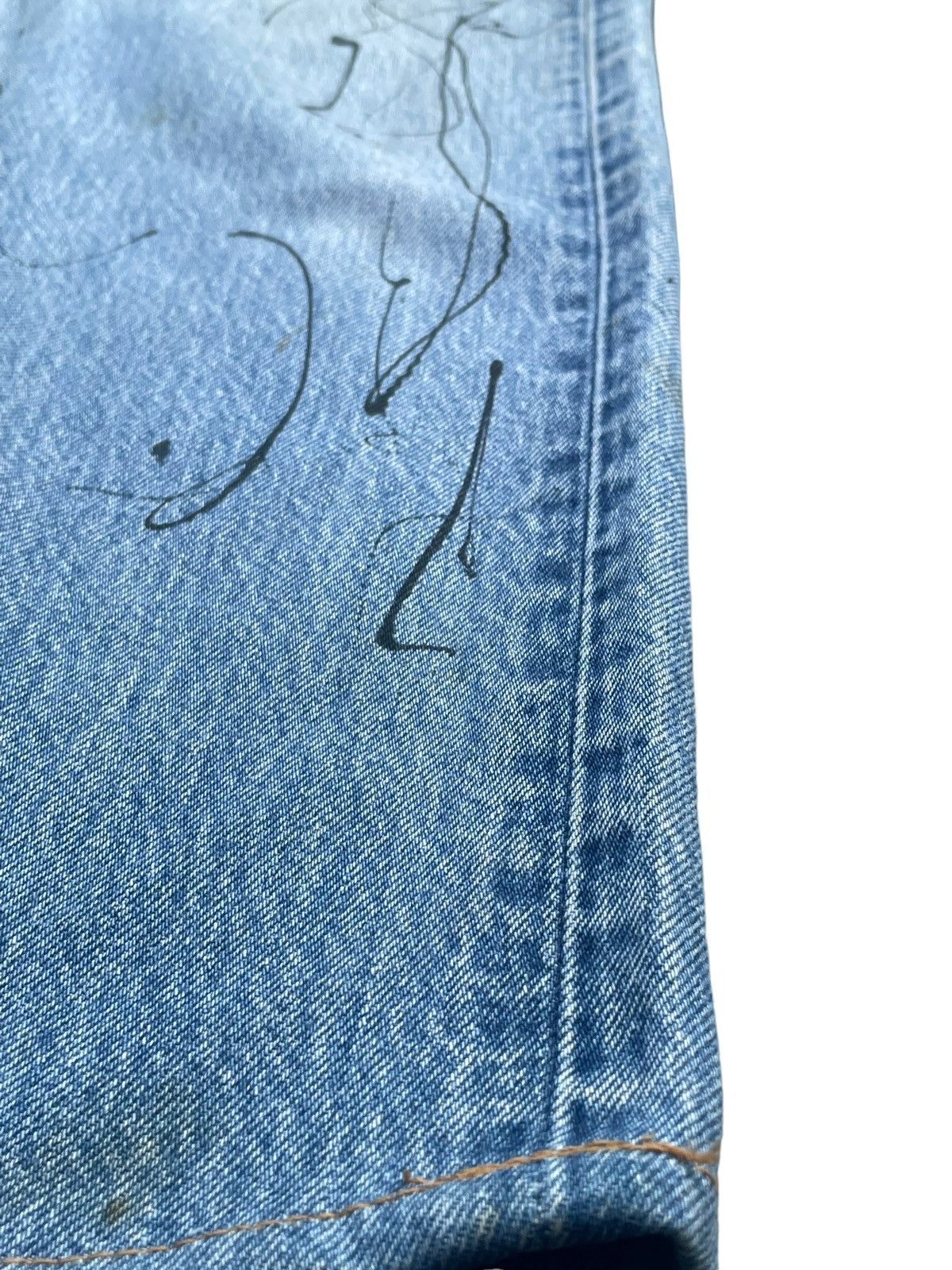 Levi's Vintage 1999 Levis 501 e Usa Painted Design Size US 30 / EU 46 - 8 Thumbnail