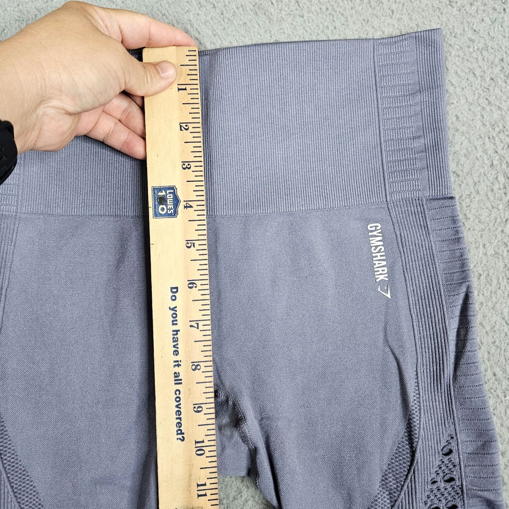 Gymshark Gymshark Cropped Energy Legging M Women Purple Solid Adjustable Waist Regular Skinny Size M Sport Sports 90s? Size 32" / US 10 / IT 46 - 3 Thumbnail