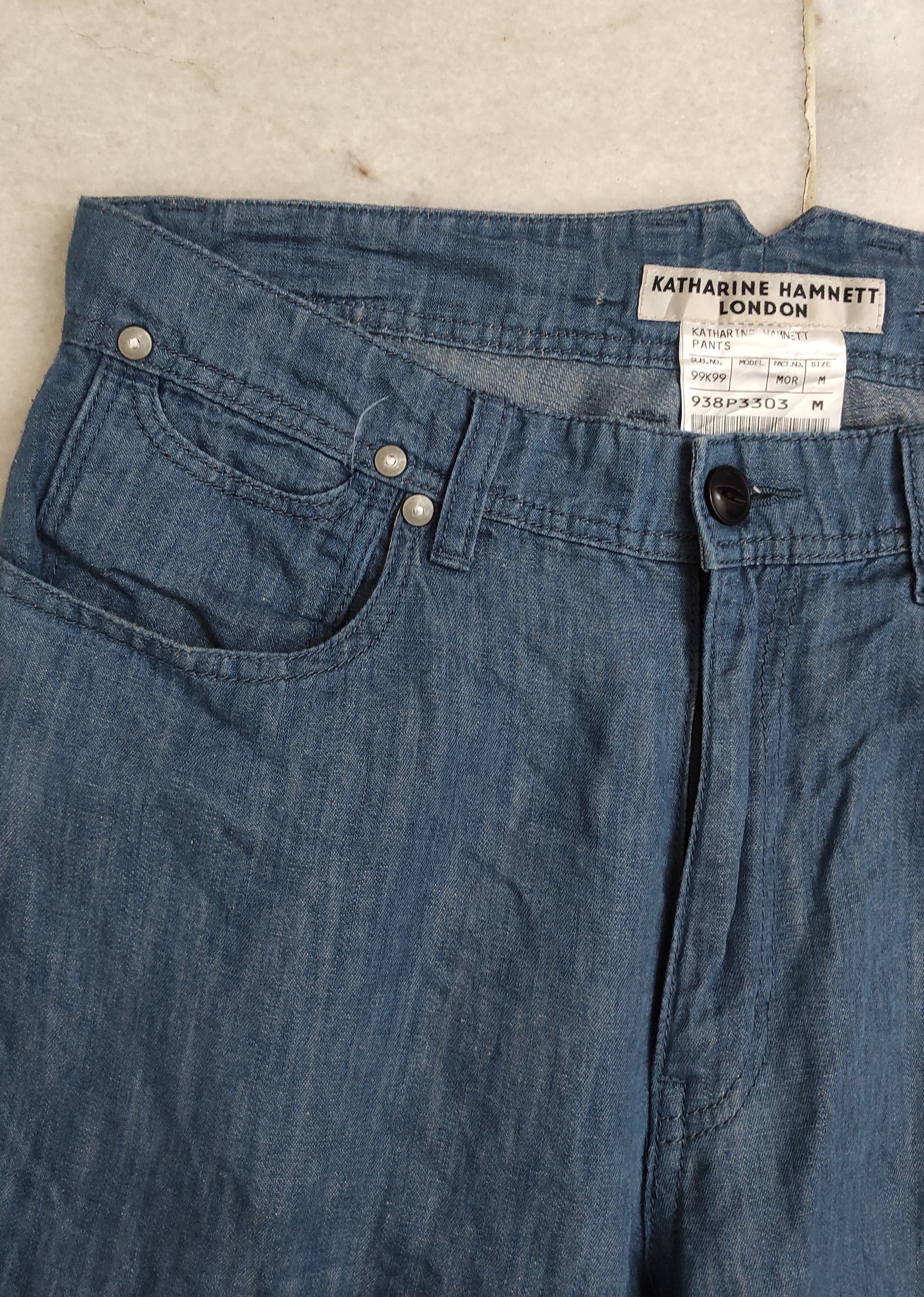 Katharine Hamnett London AW 1999 KATHERINE HAMNET LONDON COTTON LINEN PANTS Size US 31 - 6 Thumbnail