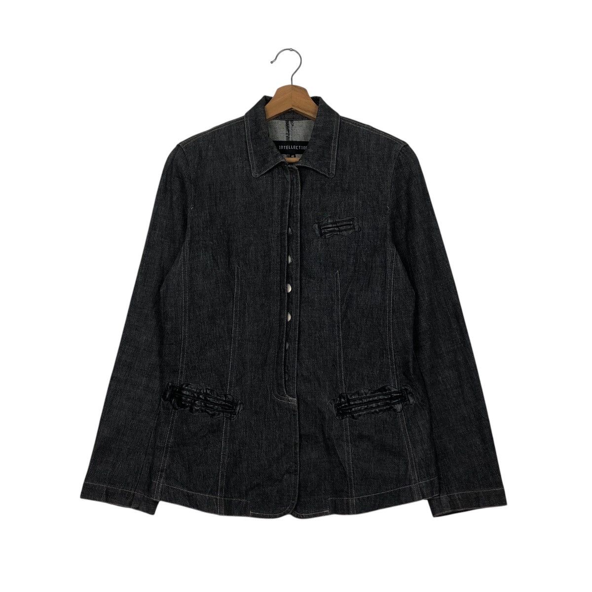 Issey Miyake 📌Vintage Chore Worker Denim Jacket Intellection Size US M / EU 48-50 / 2 - 2 Thumbnail