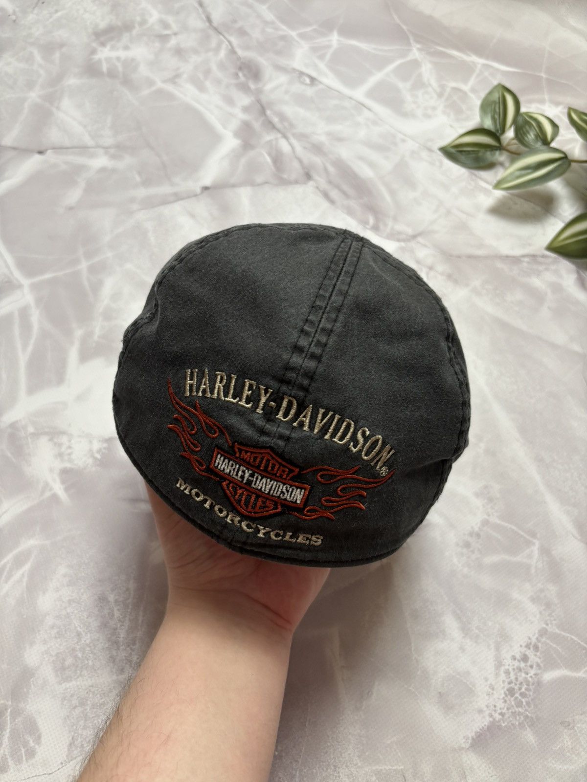 Harley Davidson Harley Davidson Flame Graphic Ivy Cap Fitted Mens Size M Size 38 - 6 Thumbnail