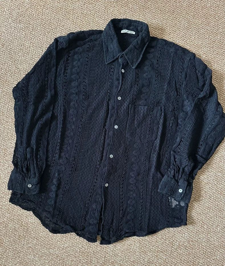 Our Legacy Our Legacy size48 Half sheer lace shirt Size US M / EU 48-50 / 2 - 1 Thumbnail