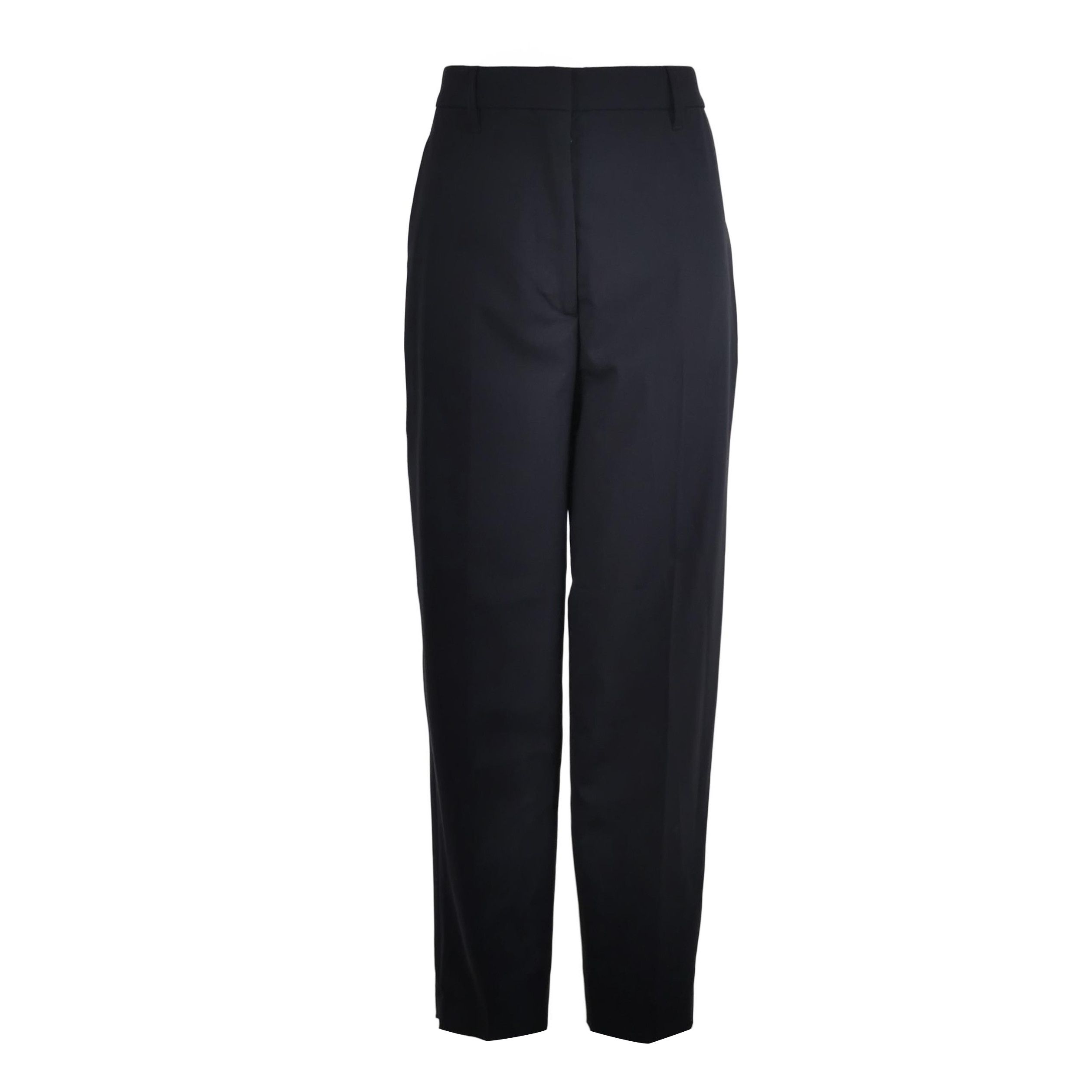 Prada Wool Casual Trousers in Dark Blue 0089