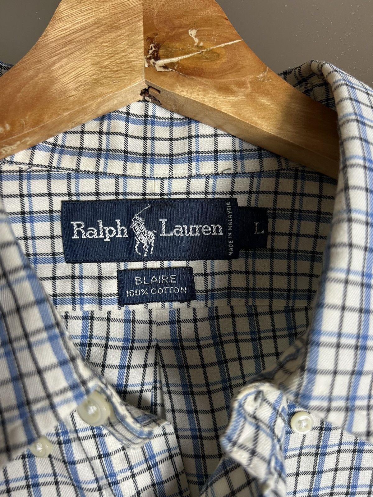 Polo Ralph Lauren Polo Ralph Lauren Blaire Shirt Men’s L Plaid Cotton Textured Size US L / EU 52-54 / 3 - 5 Thumbnail