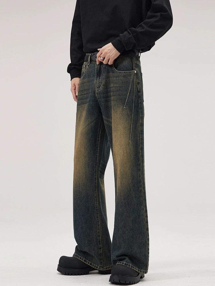 Vintage Men's retro loose straight high street distressed jeans Size US 32 / EU 48 - 3 Thumbnail