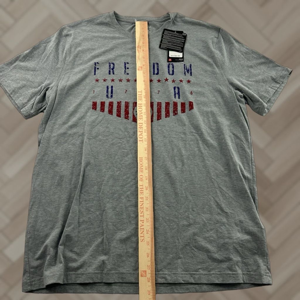 Under Armour NEW Under Armour HeatGear Freedom USA Short Sleeve T Shirt Mens Large Gray Size US L / EU 52-54 / 3 - 1 Thumbnail