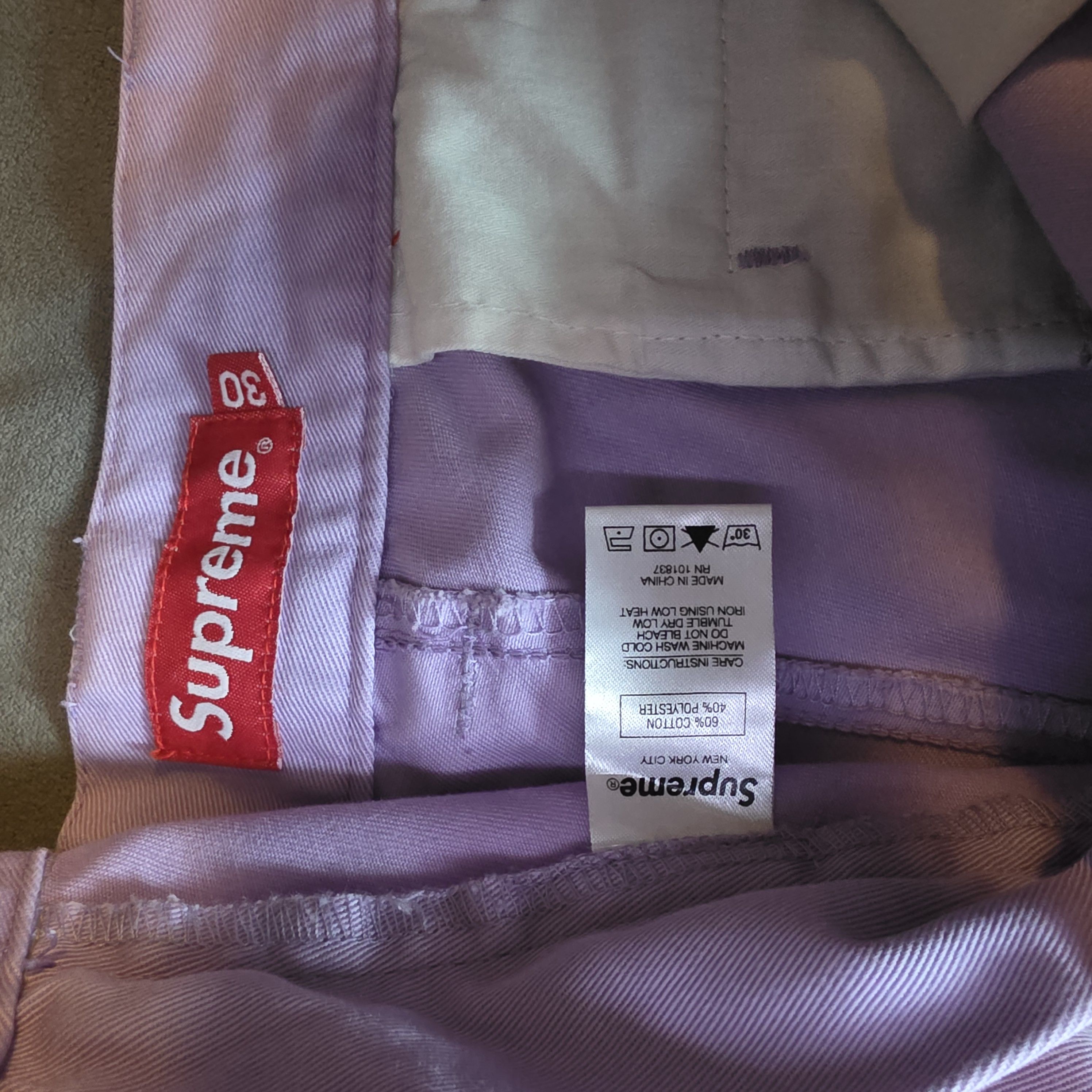 Supreme Supreme Washed purple work pant chino Size US 30 / EU 46 - 4 Thumbnail