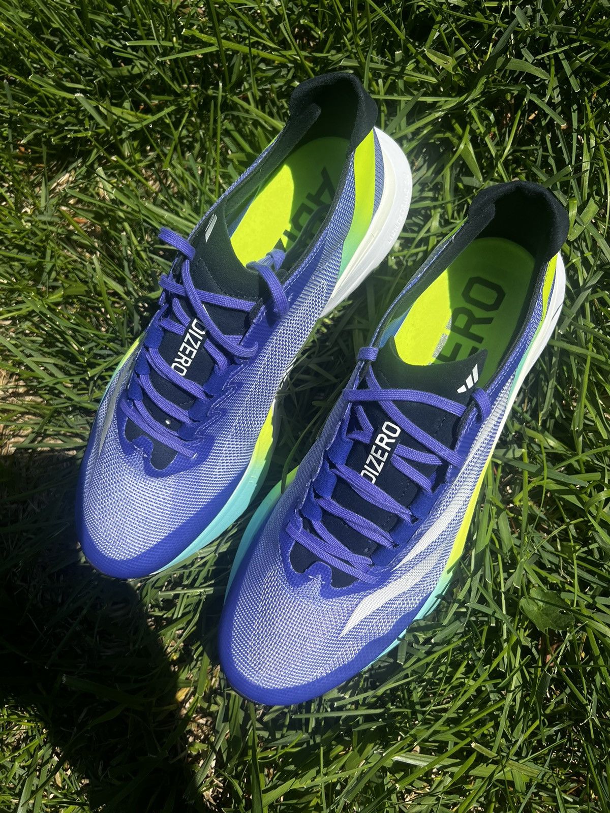 Adidas CLEAN Adidas Adizero Boston 12 size 10.5 Mens Blue shoes Size US 10.5 / EU 43-44 - 3 Thumbnail