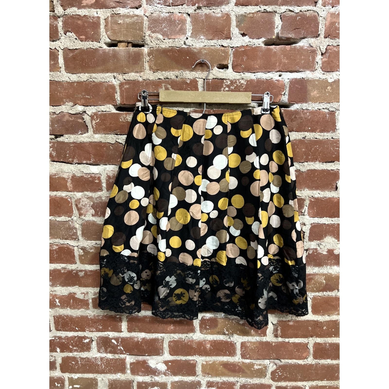 Vintage Kay Unger Womens Black Poka Dot Silk Dress Fit & Flare Knee Length Size 8 - 22in Kay Unger Womens Black Poka Dot Silk Dress Flare Size 8 Size M / US 6-8 / IT 42-44 - 2 Thumbnail