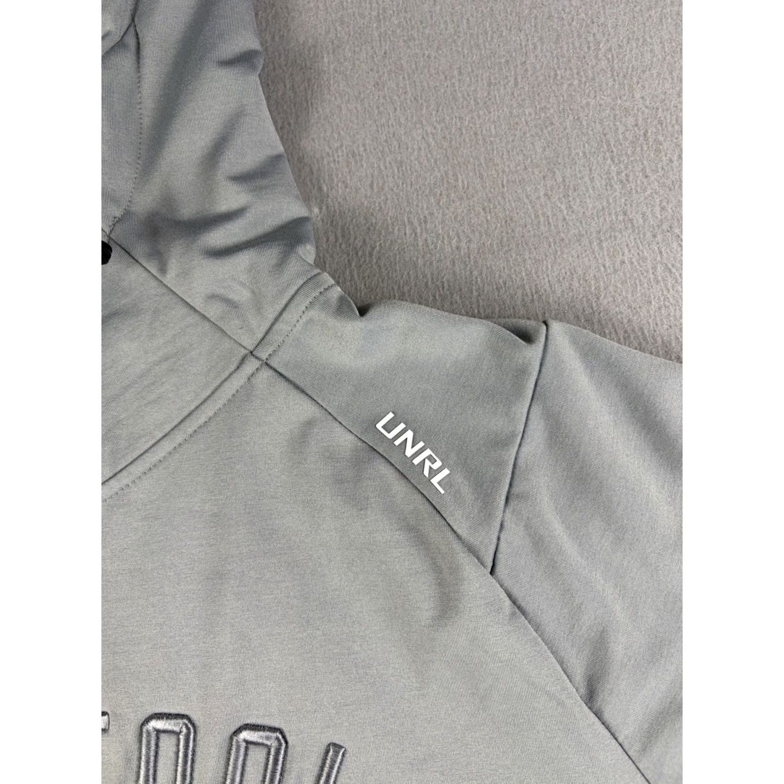 Vintage UNRL Barstool Sports Hoodie Men XL Gray Pullover Sweatshirt Golf Logo Embroidered Solid Microfiber Size US XL / EU 56 / 4 - 3 Thumbnail