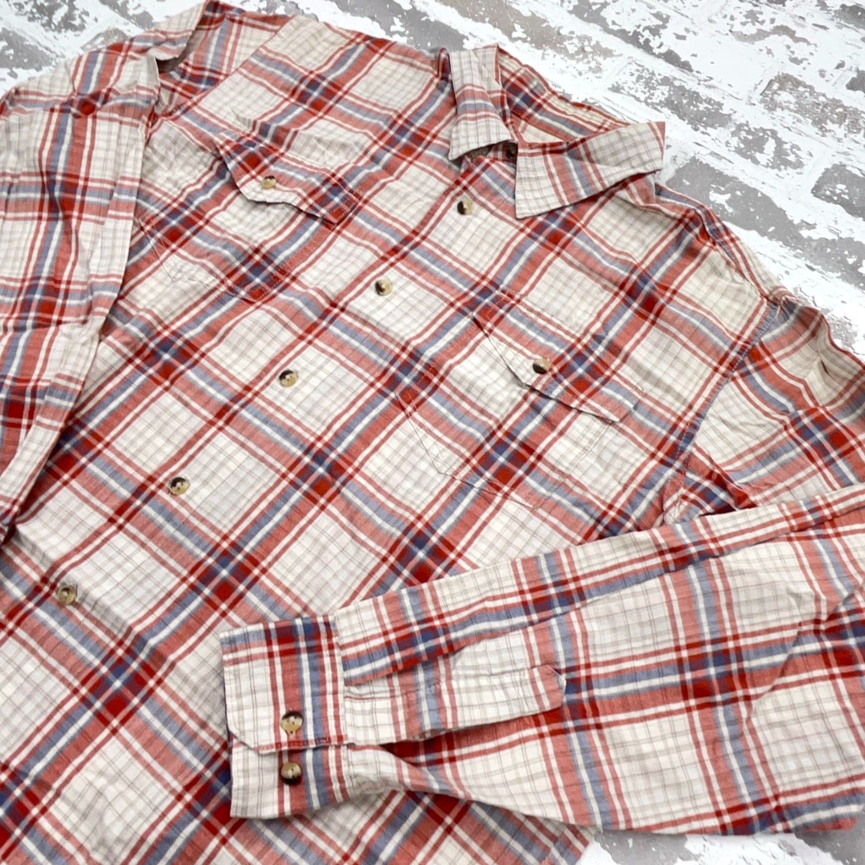 Wrangler Wrangler Shirt Men Large Red White Plaid Button Up Western Cowboy Work Pockets Size US L / EU 52-54 / 3 - 3 Thumbnail