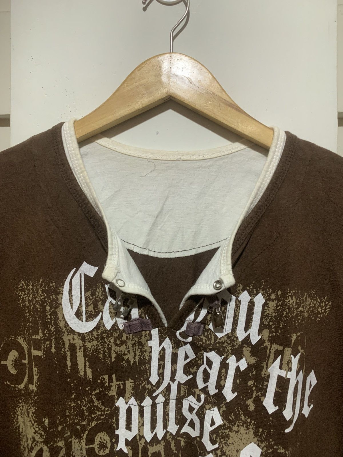 If Six Was Nine Japanese Poem LongSlevee Double Layer Raf Simons Style Tee Size US M / EU 48-50 / 2 - 5 Thumbnail