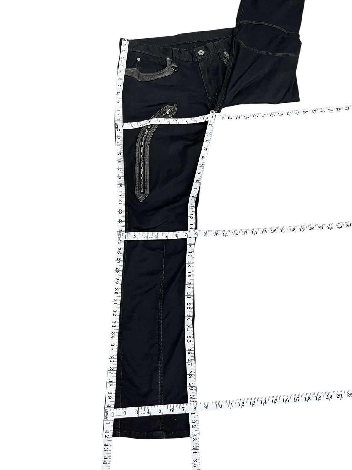 HIDEAWAYS 🔥NICOLE Hideaways Avant Garde Moto Zip Panel Straight Pants Size US 31 - 16 Thumbnail