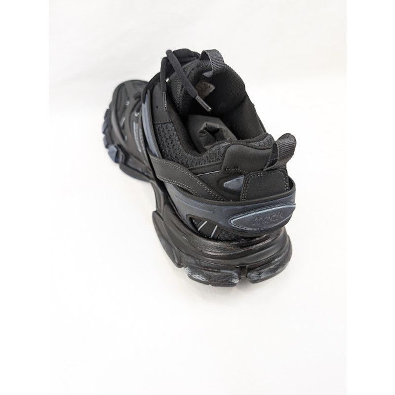 Balenciaga o1rshd1 Track Low-Top Sneakers in Faded Black Size US 12 / EU 45 - 12 Thumbnail