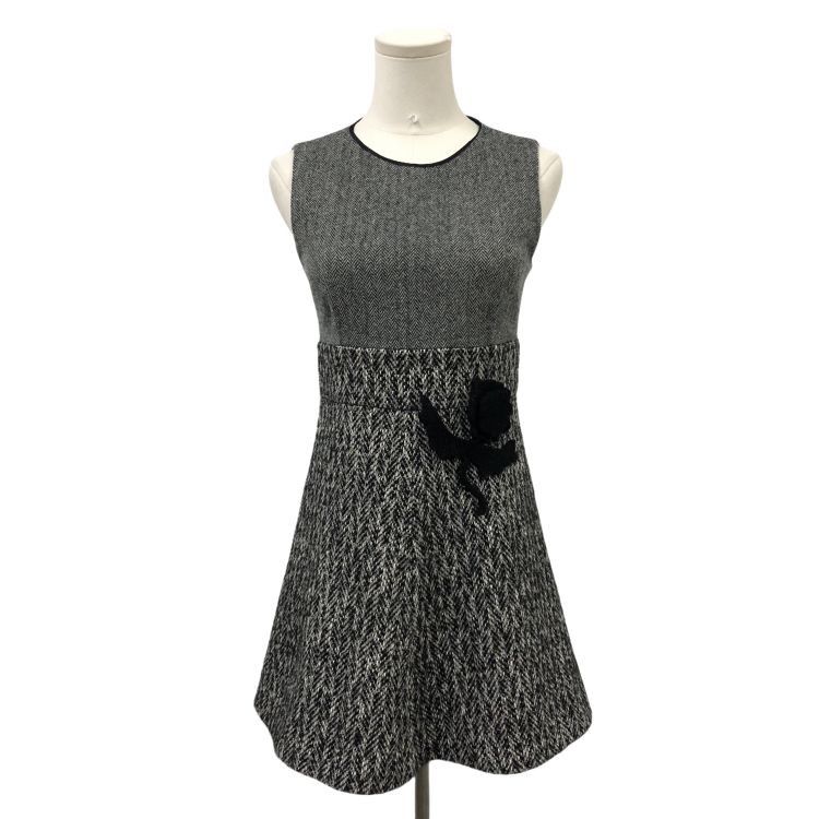 RED Valentino Red Valentino Gray Wool Blend Mini Dress Size 40 Size S / US 4 / IT 40 - 1 Thumbnail