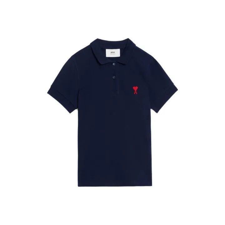 AMI AMIPARIS AMBUSH Heart Logo Polo Shirt 0079 Size XS / US 0-2 / IT 36-38 - 1 Thumbnail