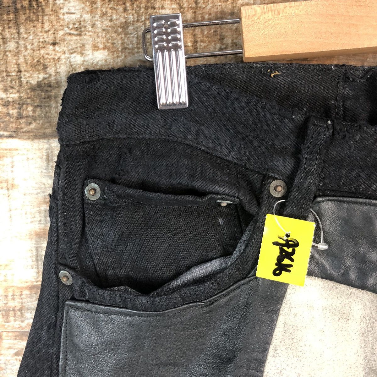 Levi's DLL Hippie Levis Black patchwork vintage Denim Pants #A2616 Size US 32 / EU 48 - 9 Thumbnail