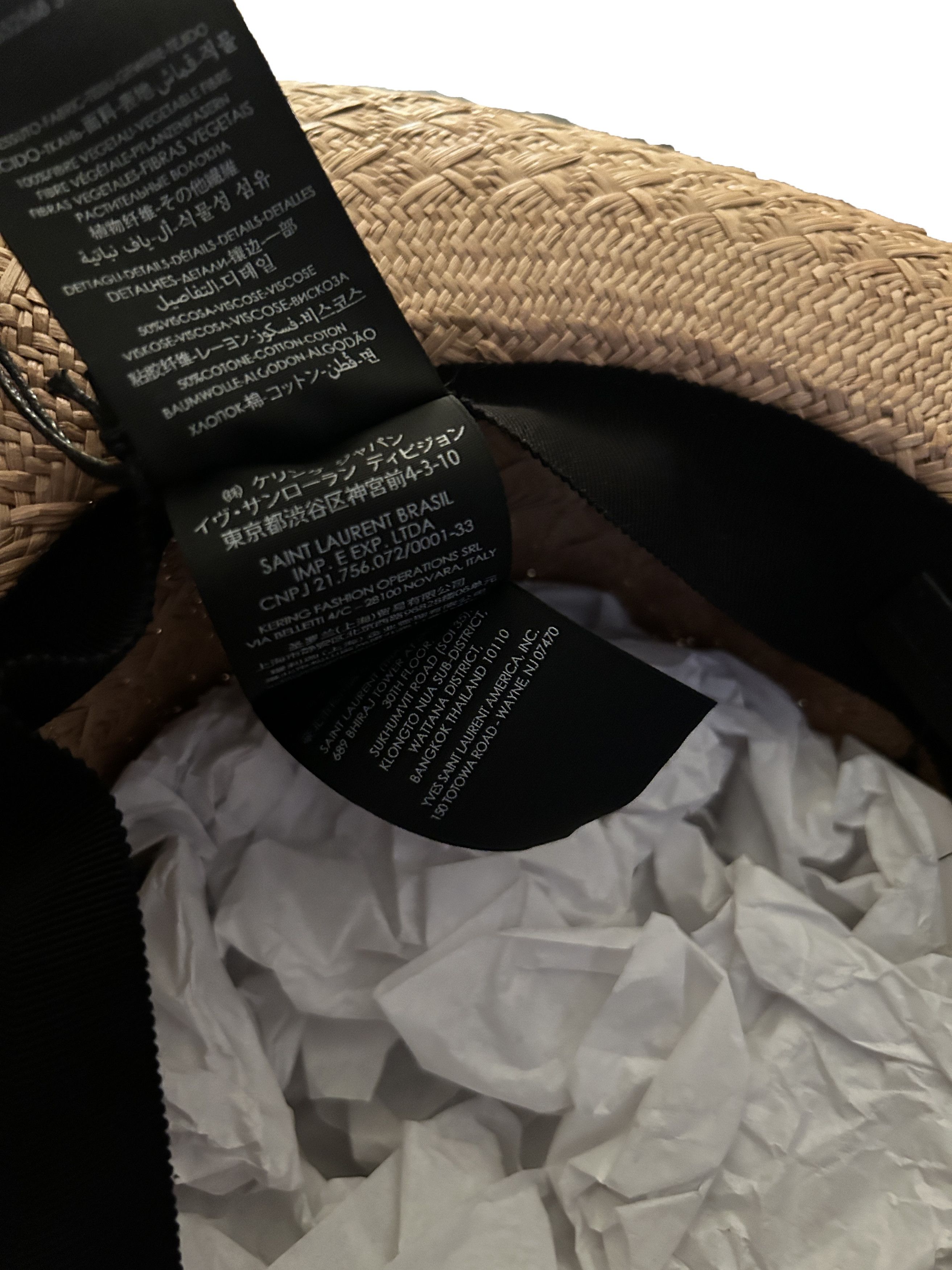 Saint Laurent Paris Size 58 (size L) SAINT LAURENT Woven Straw Maui Fedora Size ONE SIZE - 6 Thumbnail