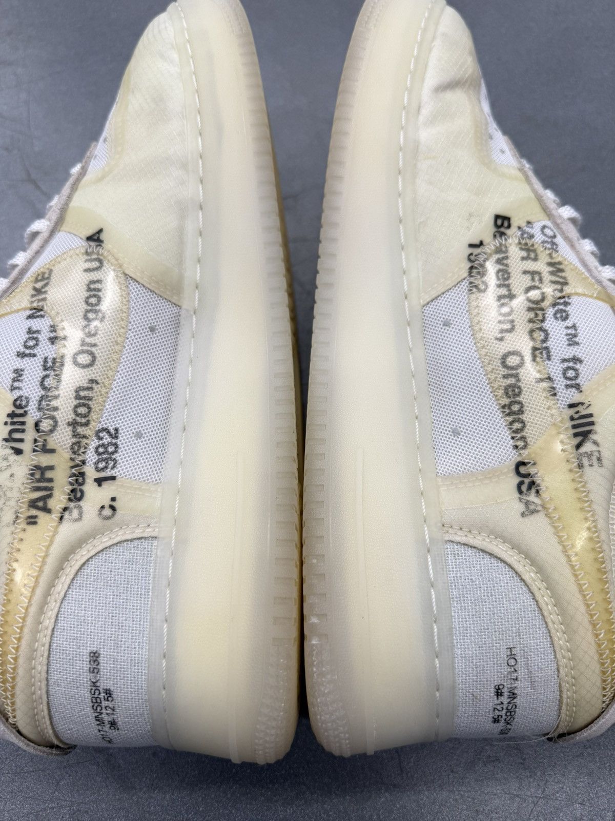 Nike × Off-White 2017 Nike Air Force 1 Low Off-White Size US 12 / EU 45 - 4 Thumbnail