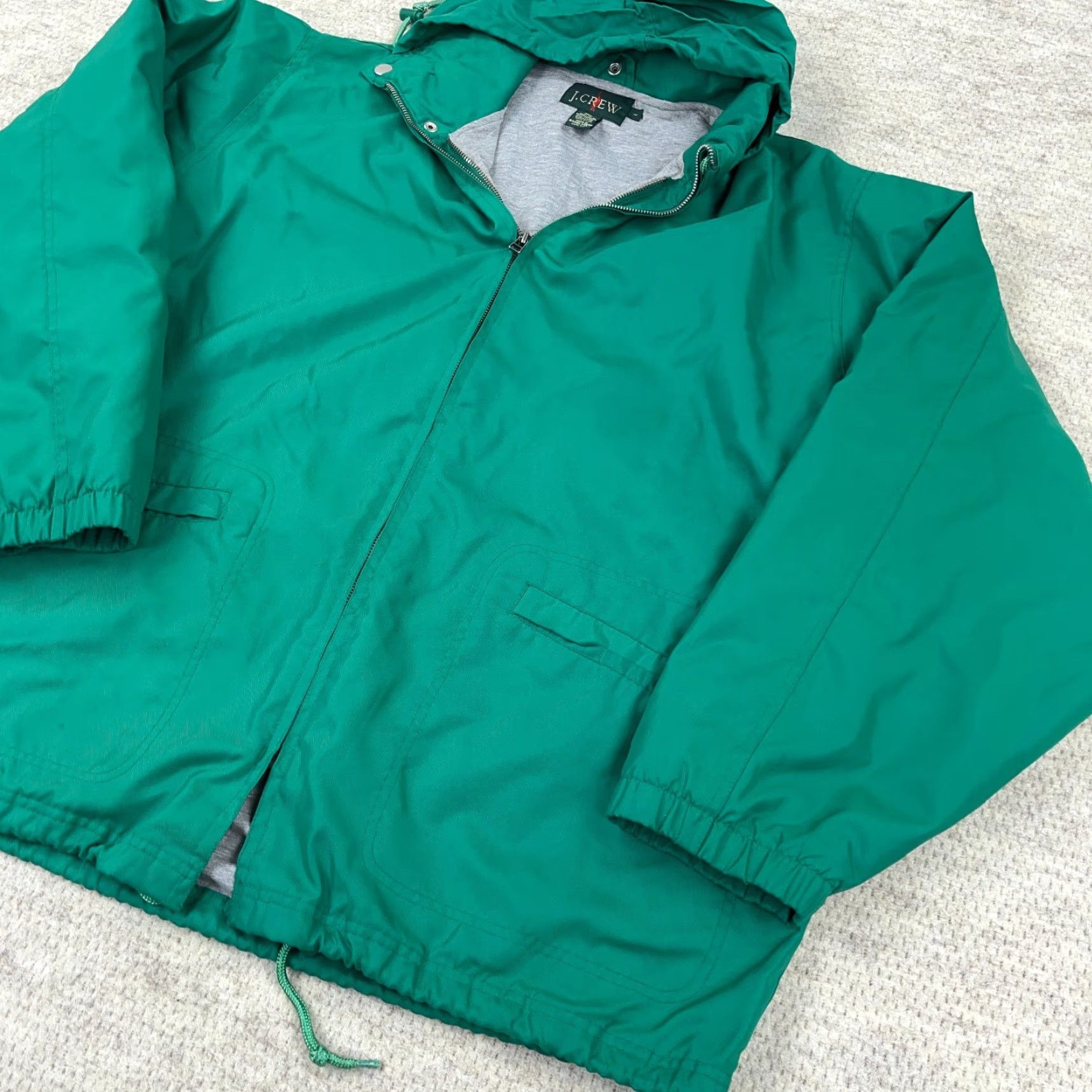J.Crew VINTAGE J.CREW Oarsman Raincoat Men L Green Rain Coat Hooded Lined 90s Jacket Hoodie? Size US L / EU 52-54 / 3 - 5 Thumbnail