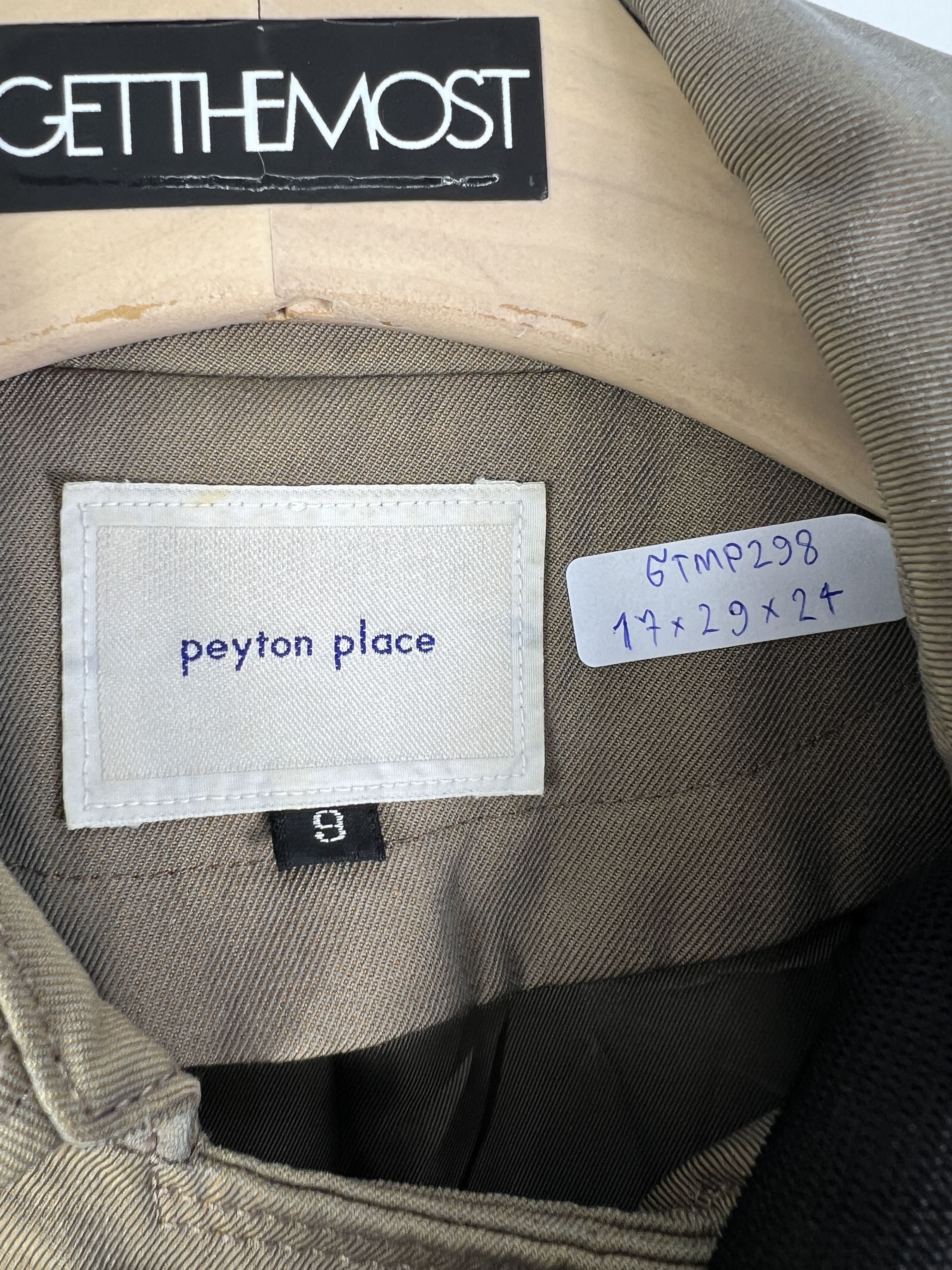 Japanese Brand Peyton Place Beige Trench Coat (9) GTMP298 Size US M / EU 48-50 / 2 - 2 Thumbnail