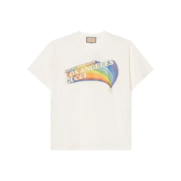 Gucci Gucci Rainbow Graphic Short Sleeve T-Shirt -2506