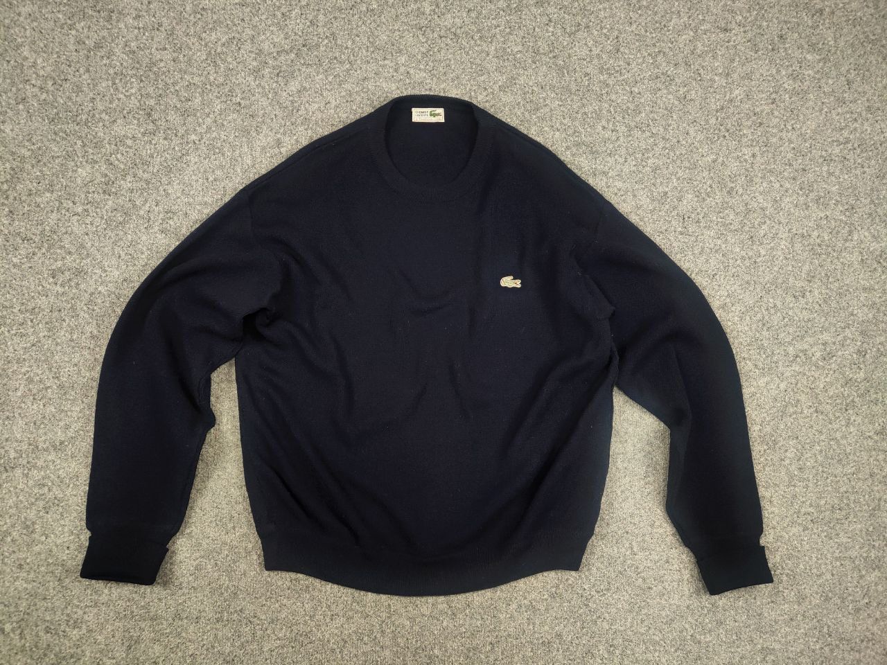 Lacoste Vintage 90's Lacoste Chemise Acrylic Knit Dark Blue Sweater Size US L / EU 52-54 / 3 - 8 Thumbnail
