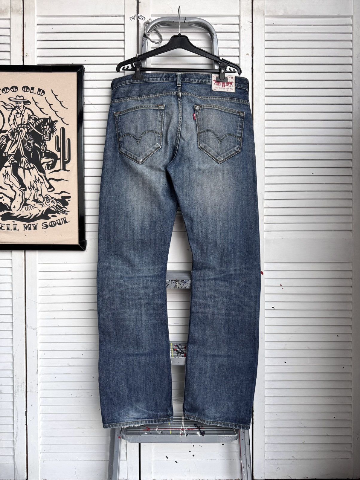 Levi's Vintage Levi’s Western Cowboy Jeans Blue Distressed Denim Size US 36 / EU 52 - 1 Thumbnail