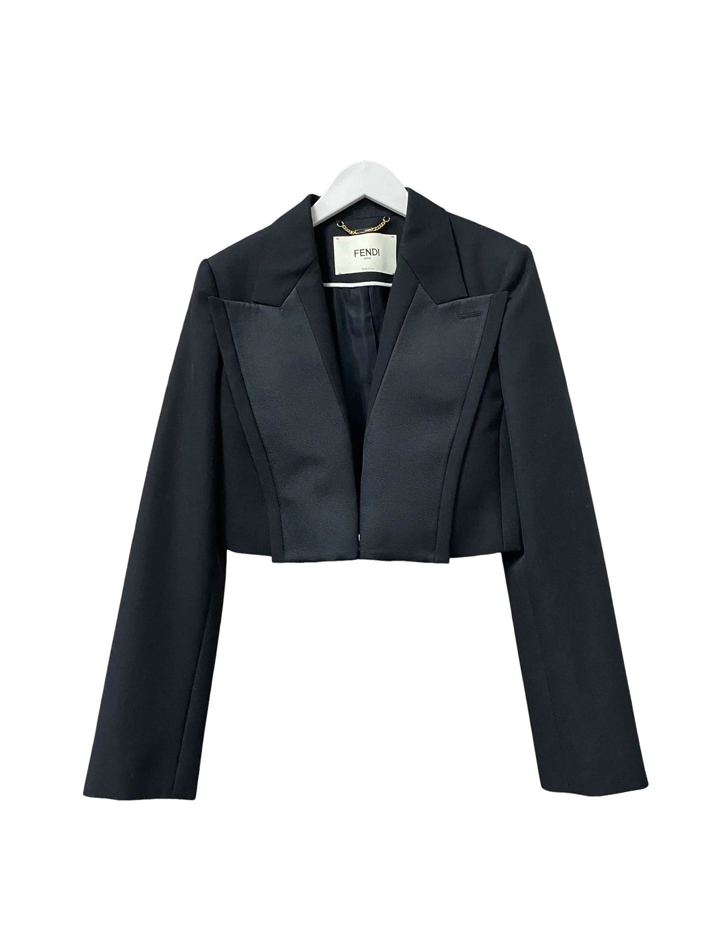 Fendi Fendi Wool Cropped Blazer Size IT 42 Size M / US 6-8 / IT 42-44 - 1 Thumbnail