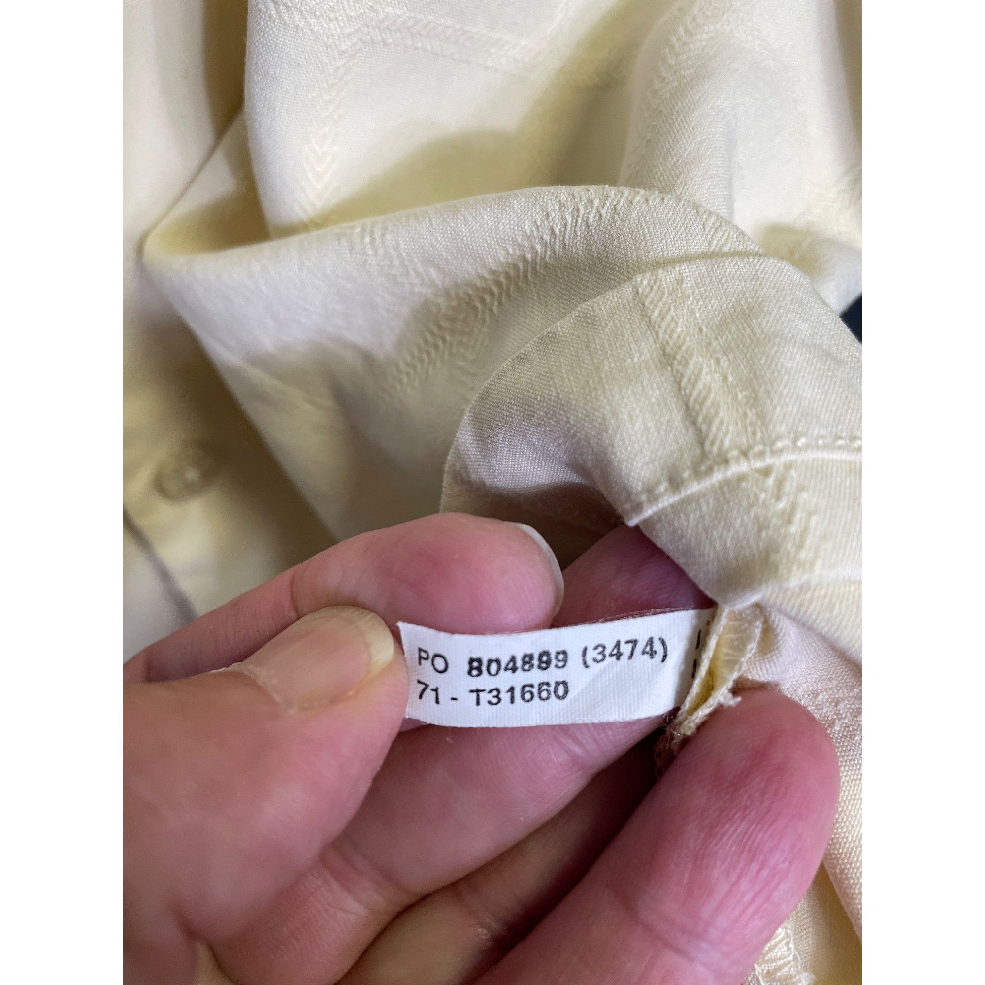 Tommy Bahama Tommy Bahama Mens Yellow All Silk Button Down Dress Shirt Si Size US L / EU 52-54 / 3 - 9 Thumbnail