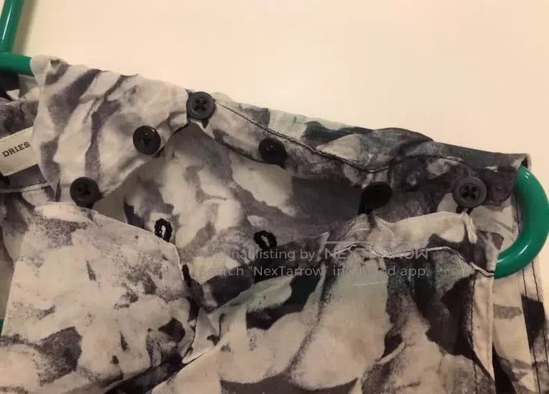 Dries Van Noten Dries Van Noten Black and White Floral Silk Sleeveless Top Size M / US 6-8 / IT 42-44 - 3 Thumbnail