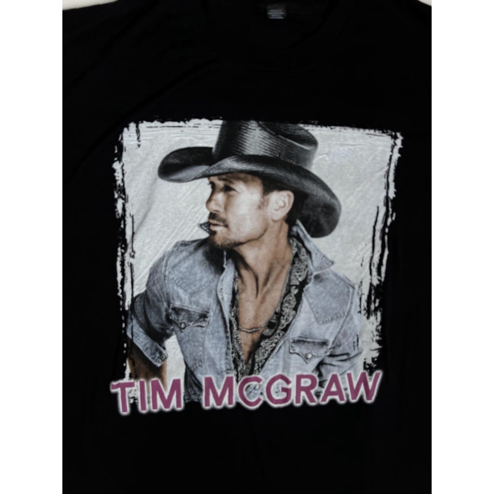 Vintage TIM MCGRAW Shirt Mens XL Black Sundown Heaven Town Tour 2014 Country Concert Shirt Size US XL / EU 56 / 4 - 4 Thumbnail