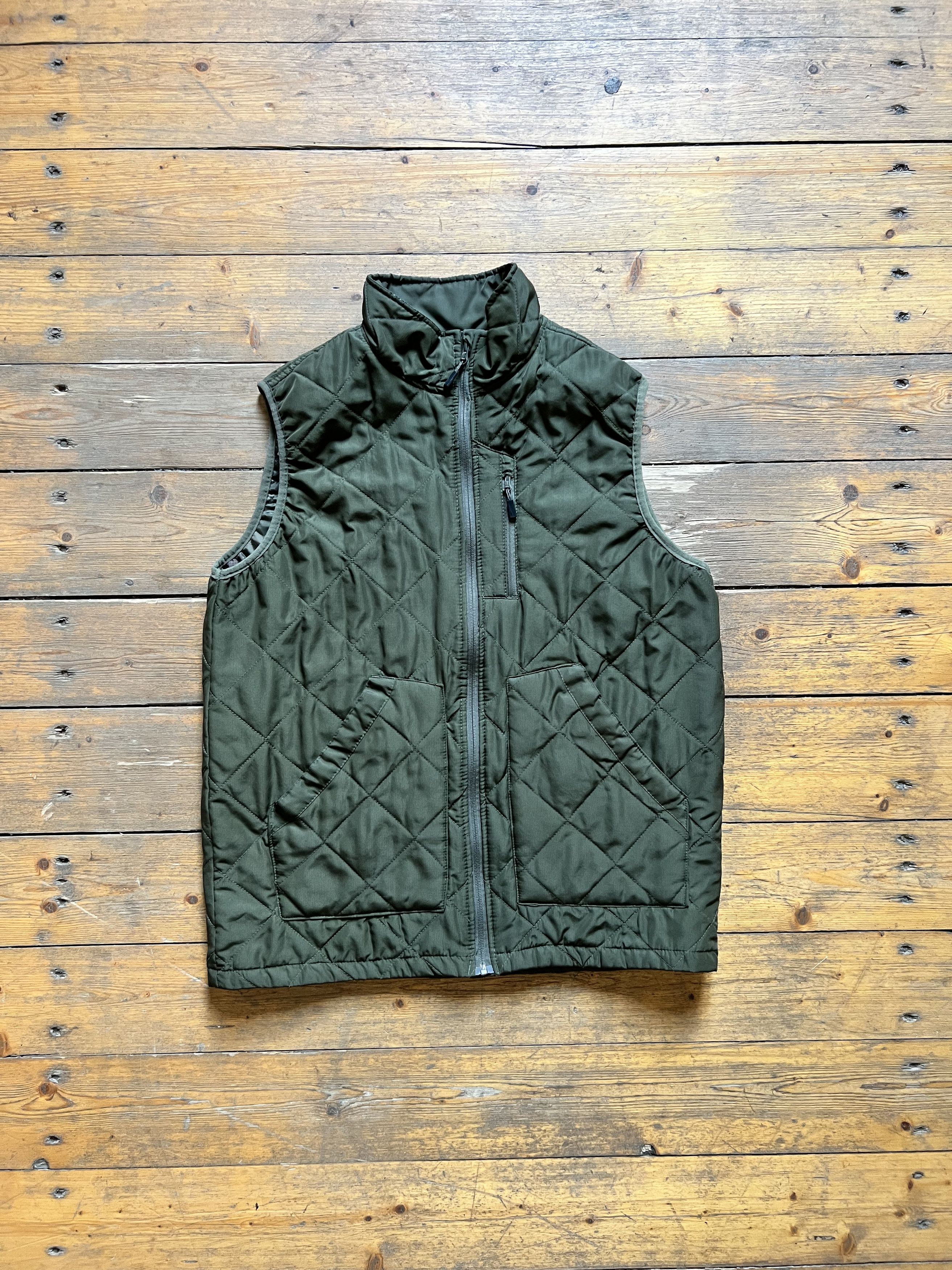 Other Vintage Quilted Khaki Lite Puffer Vest Size US XL / EU 56 / 4 - 1 Thumbnail