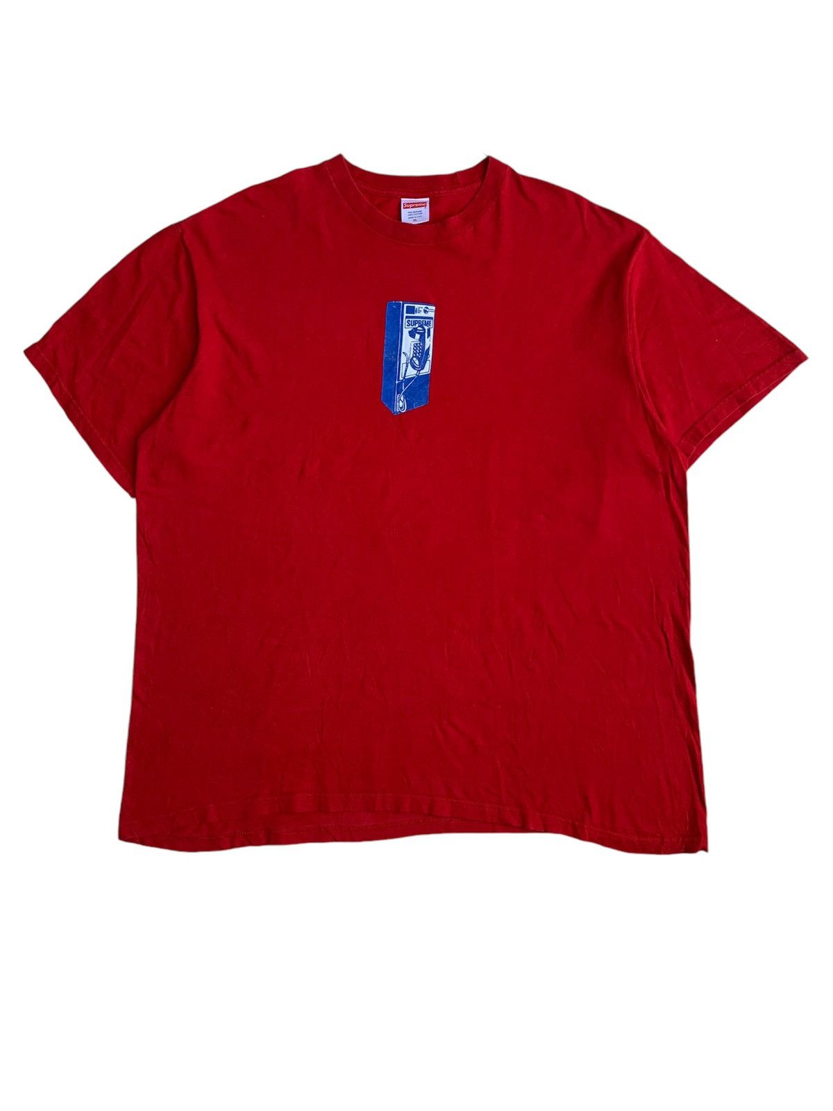 Supreme Supreme Payphone Tee Red FW18 Made in USA Size US XL / EU 56 / 4 - 1 Thumbnail