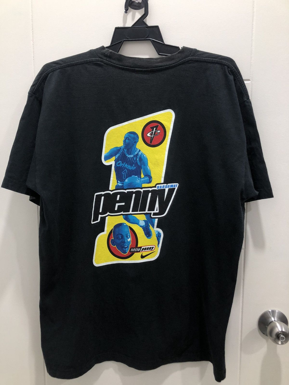 image of Vintage 90's Nike Penny Hardaway Nba Tee in Black, Men's (Size Medium)