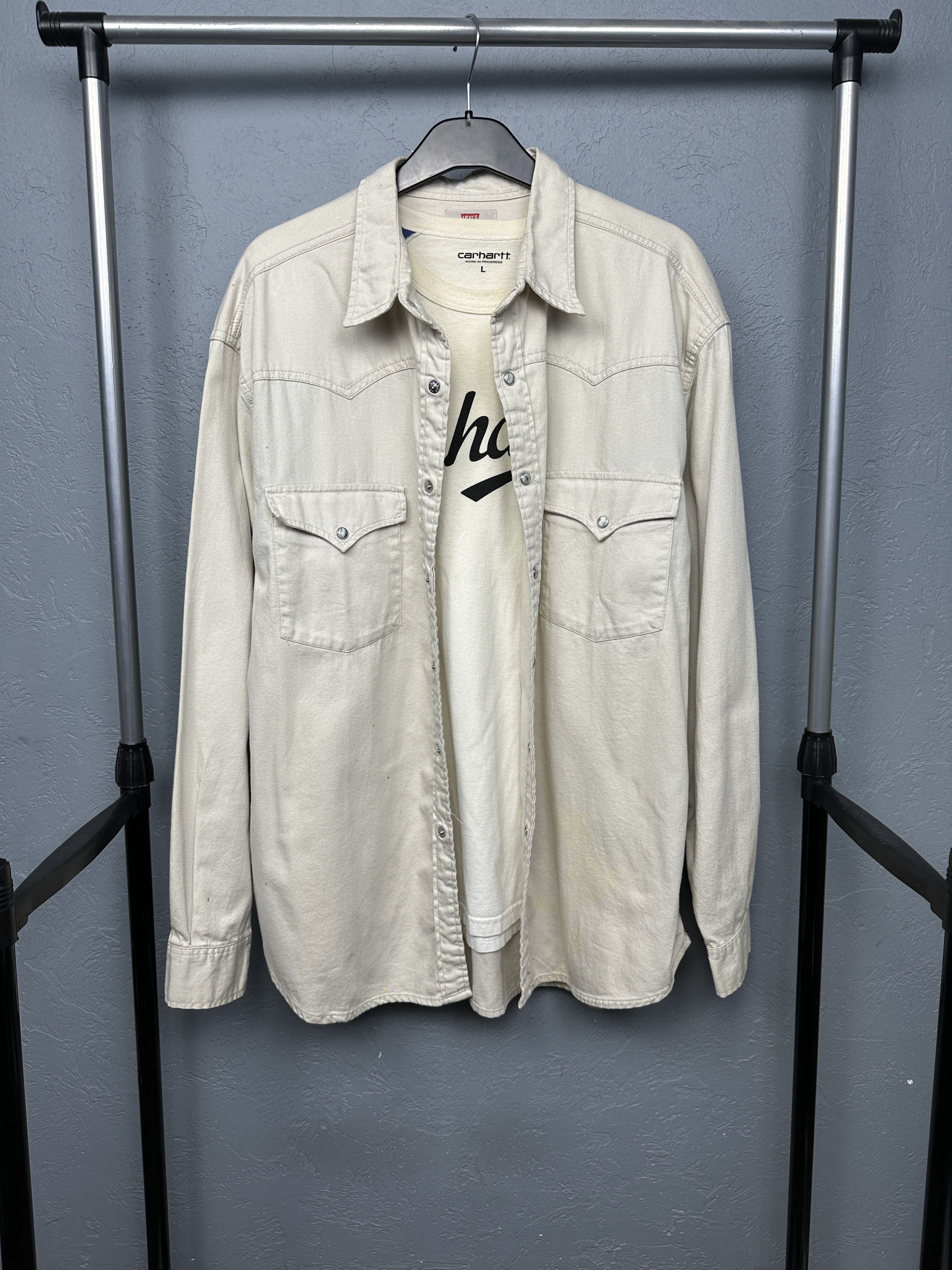 Levi's Levi's 90s Vintage Mens Denim Shirt Jeans Size US XL / EU 56 / 4 - 1 Thumbnail
