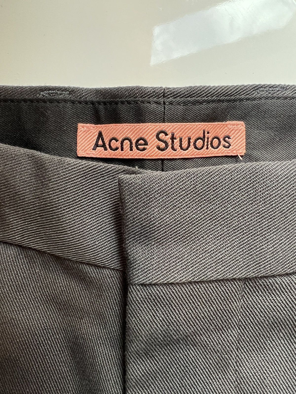 Acne Studios Acne Studios Dark Grey Twill Trousers Size US 28 / EU 44 - 3 Thumbnail
