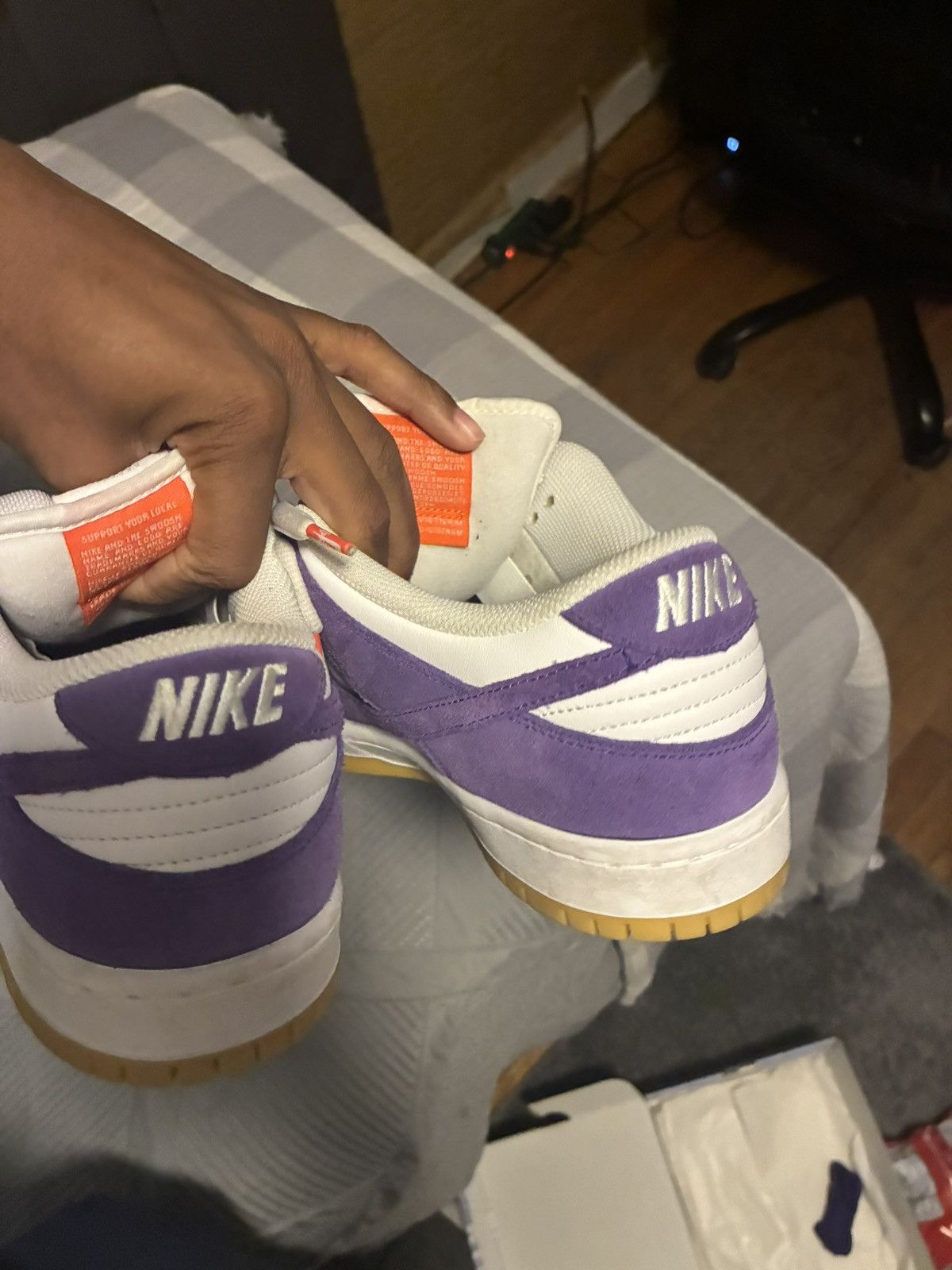 Nike SB Nike Dunk Low SB “Purple Suede” Size US 10 / EU 43 - 5 Thumbnail