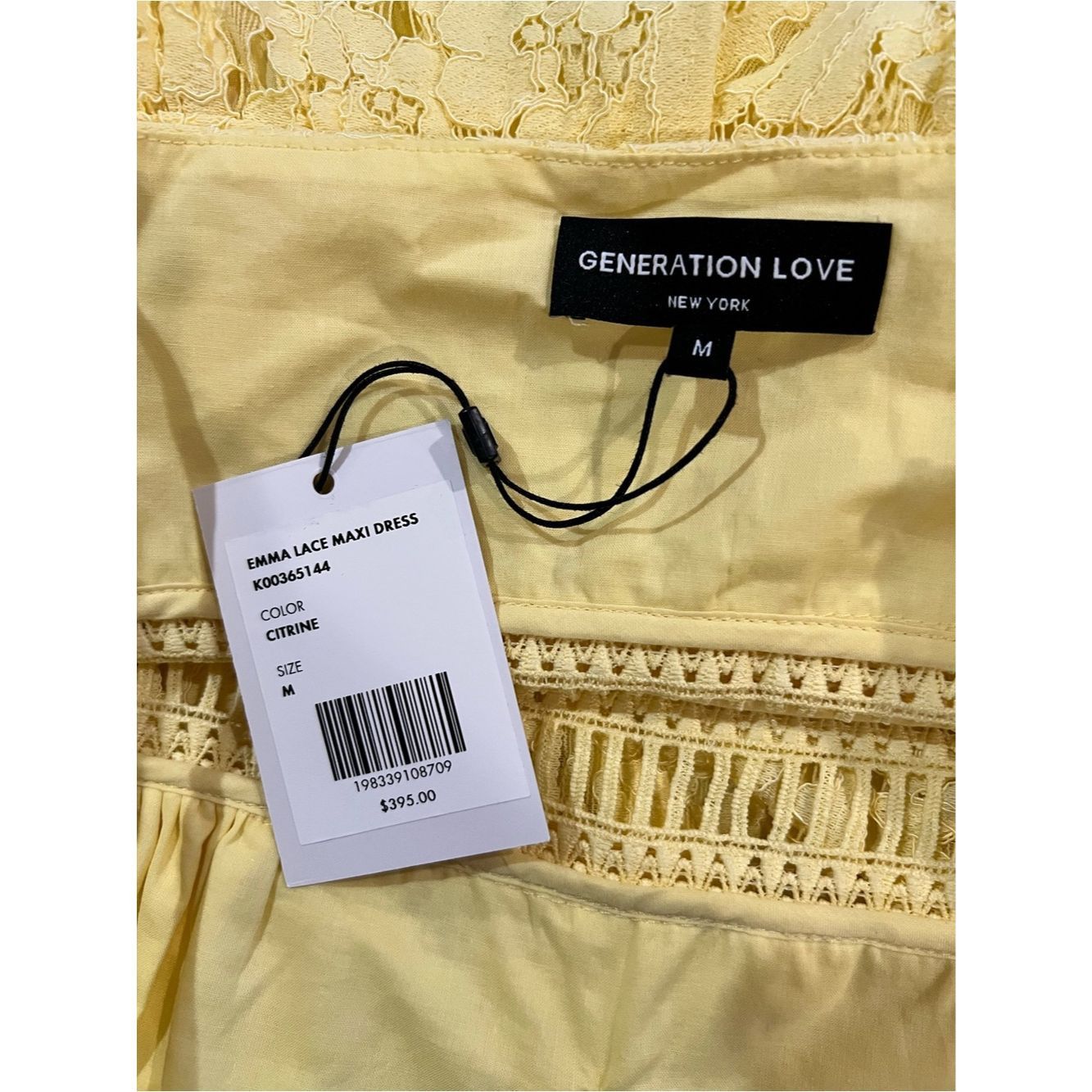 Generation Love Generation Love Emma Lace Maxi Dress NWT Citrine Yellow Med Size M / US 6-8 / IT 42-44 - 6 Thumbnail