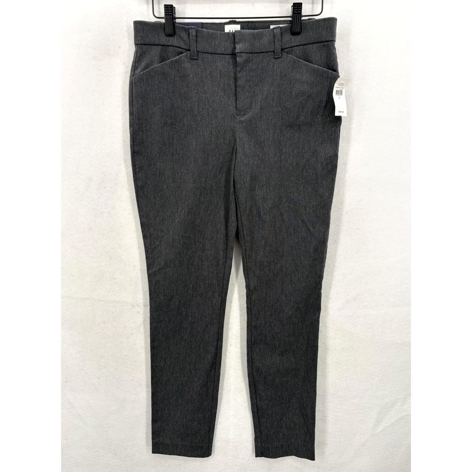 Gap GAP Pants Womens 4 Gray Signature Skinny Ankle Stretch Dress Work Office Casual Size 27" / US 4 / IT 40 - 2 Thumbnail