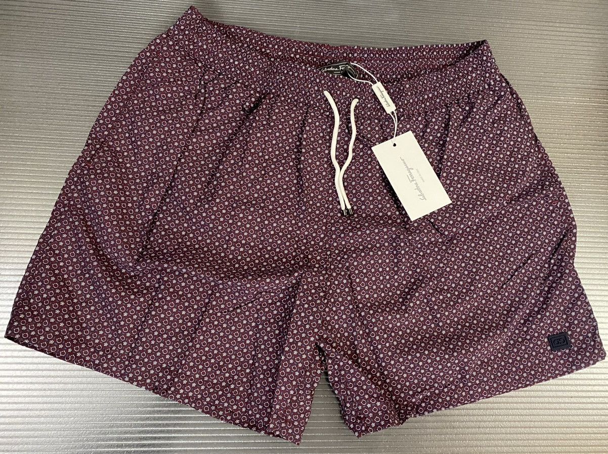 Salvatore Ferragamo Ferragamo 🇮🇹 Merlot Logo Techno swimsuit resort boxer 54 NEW Size US 38 / EU 54 - 13 Thumbnail