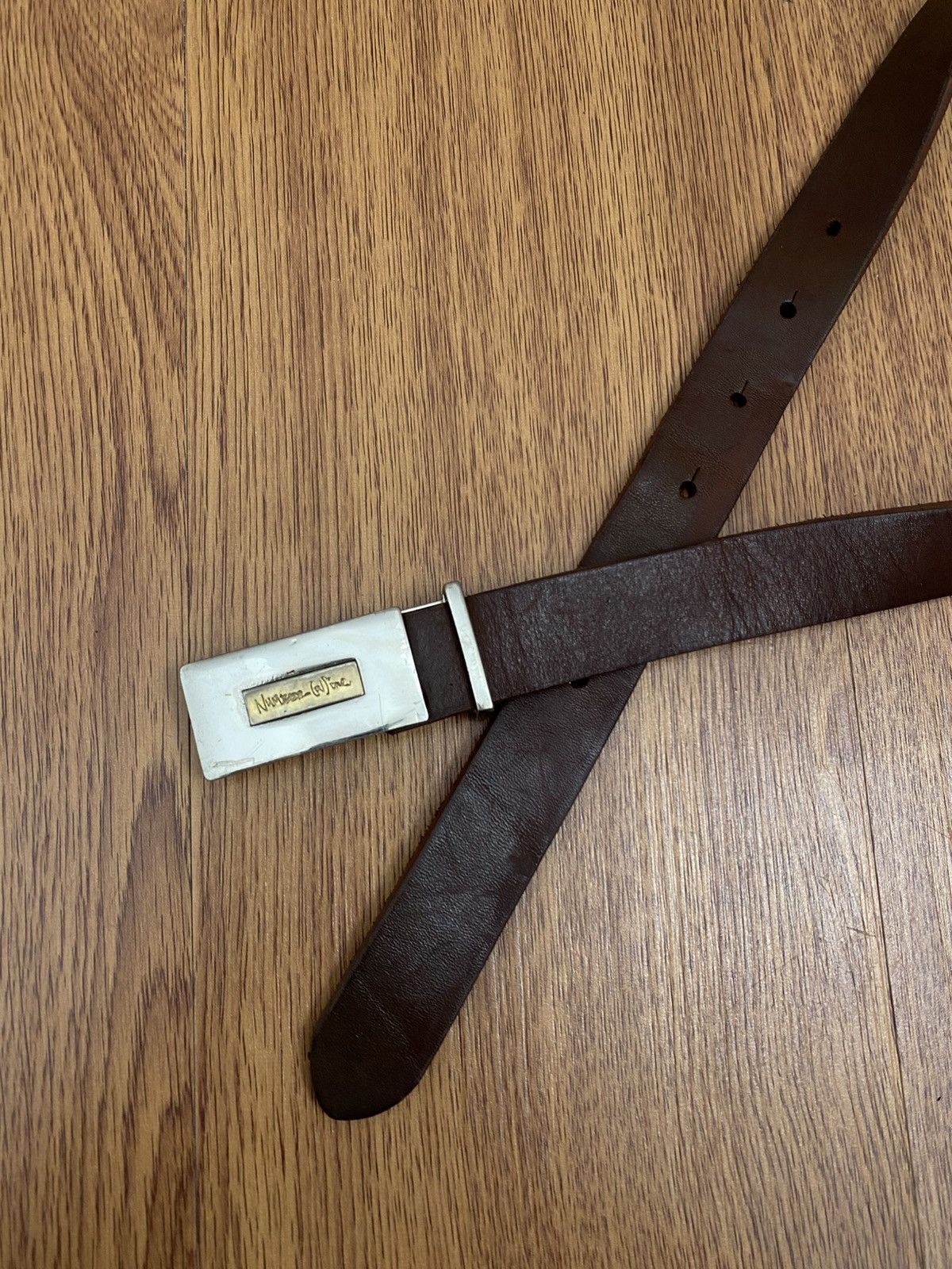 Japanese Brand Number (n)ine leather belt Size ONE SIZE - 2 Thumbnail