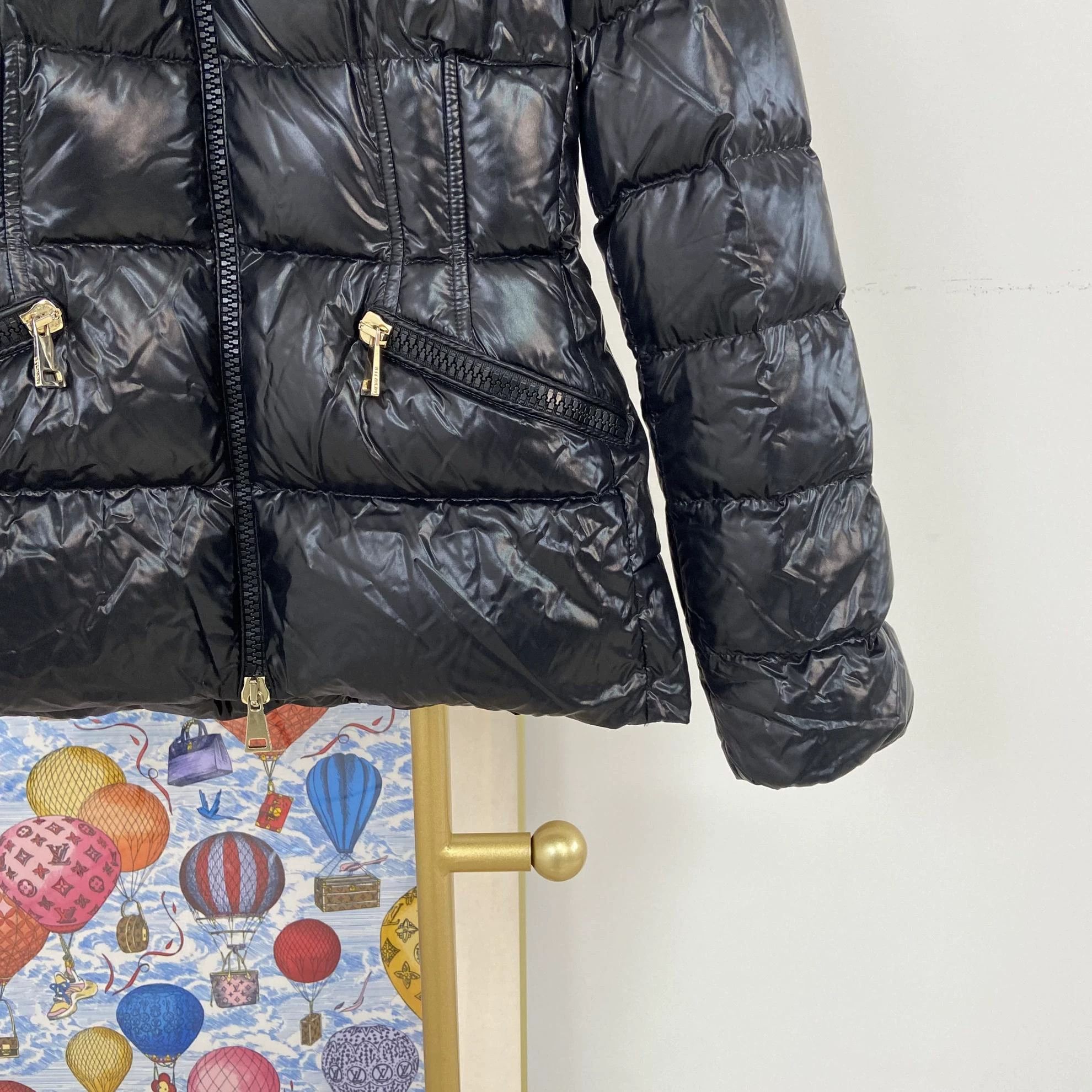 Moncler Moncler Black Waist-Cinched Long-Sleeve Puffer Jacket 3 Size L / US 10 / IT 46 - 4 Thumbnail
