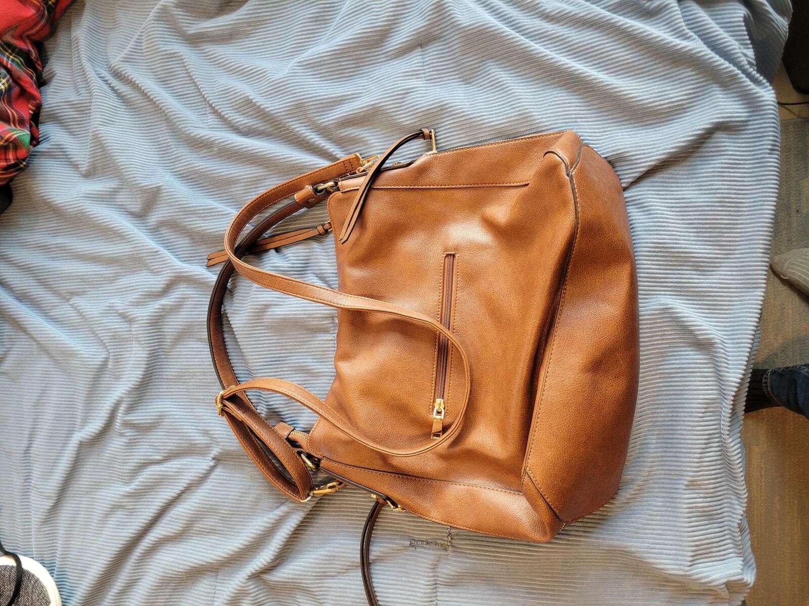 Other Brown Faux Leather Shoulder Bag with Multiple Compartments Size ONE SIZE - 2 Thumbnail