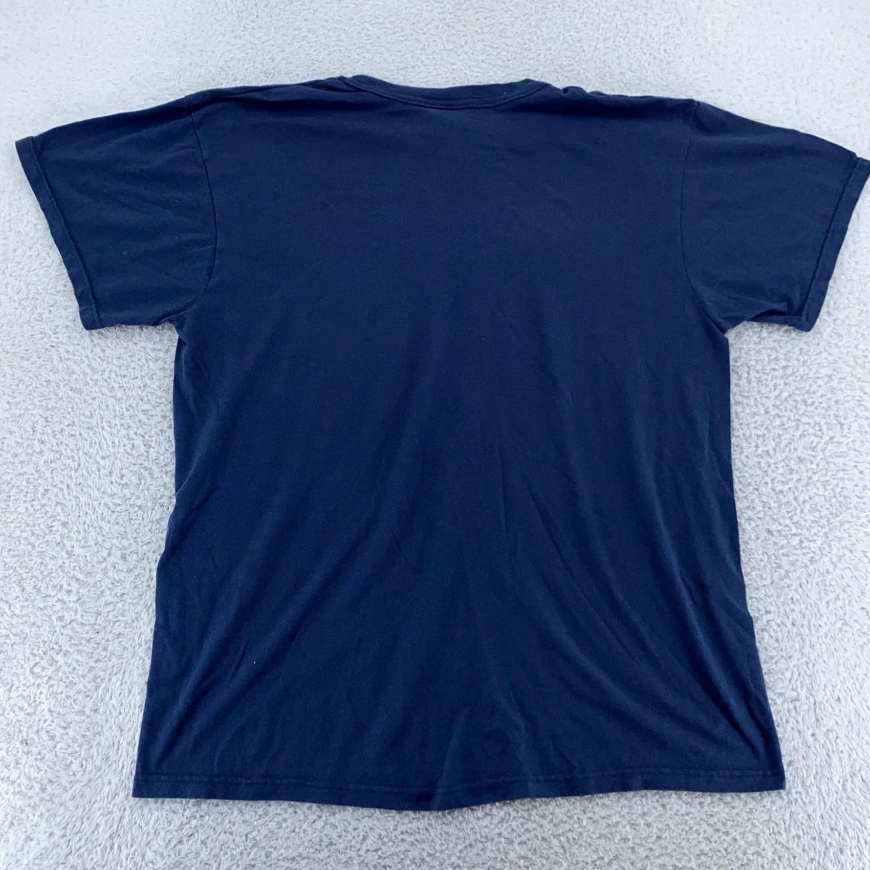 Fruit Of The Loom Vtg Fruit of the Loom Blank Pocket Shirt Mens L/XL Navy Blue Tee Cotton Blend Shirt Pocket Navy Blue Mens L Size US L / EU 52-54 / 3 - 4 Thumbnail