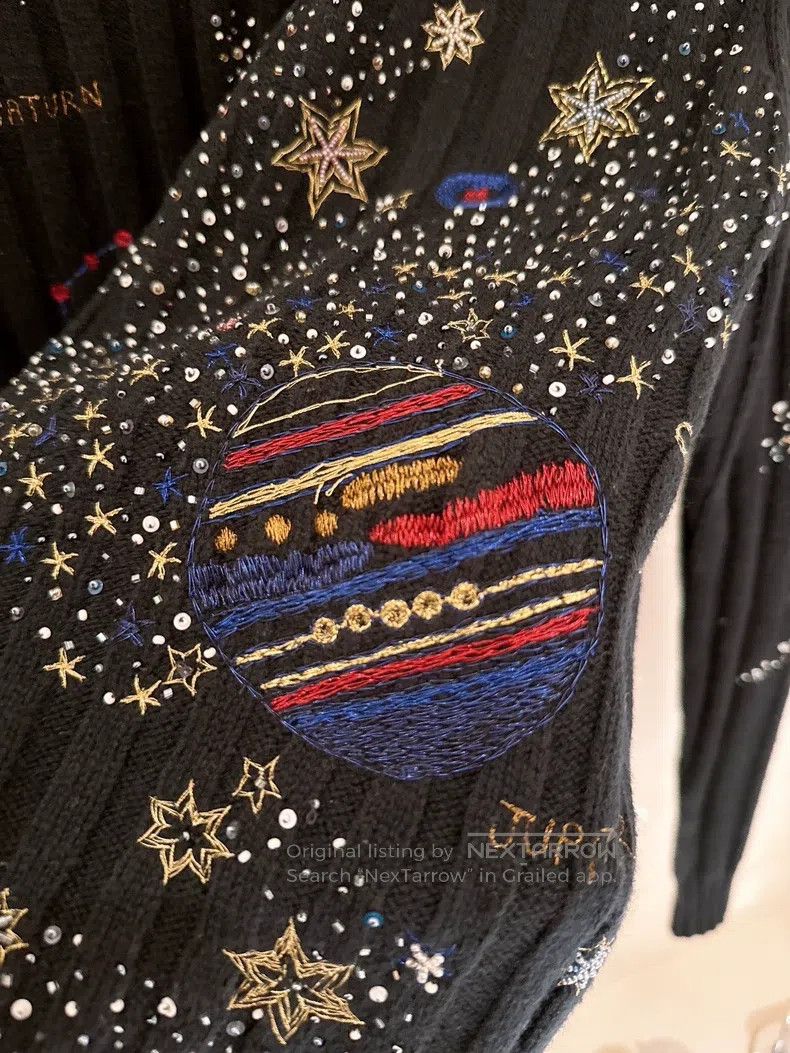 Valentino Valentino Starry sky embroidered beaded sweater Size S / US 4 / IT 40 - 7 Thumbnail