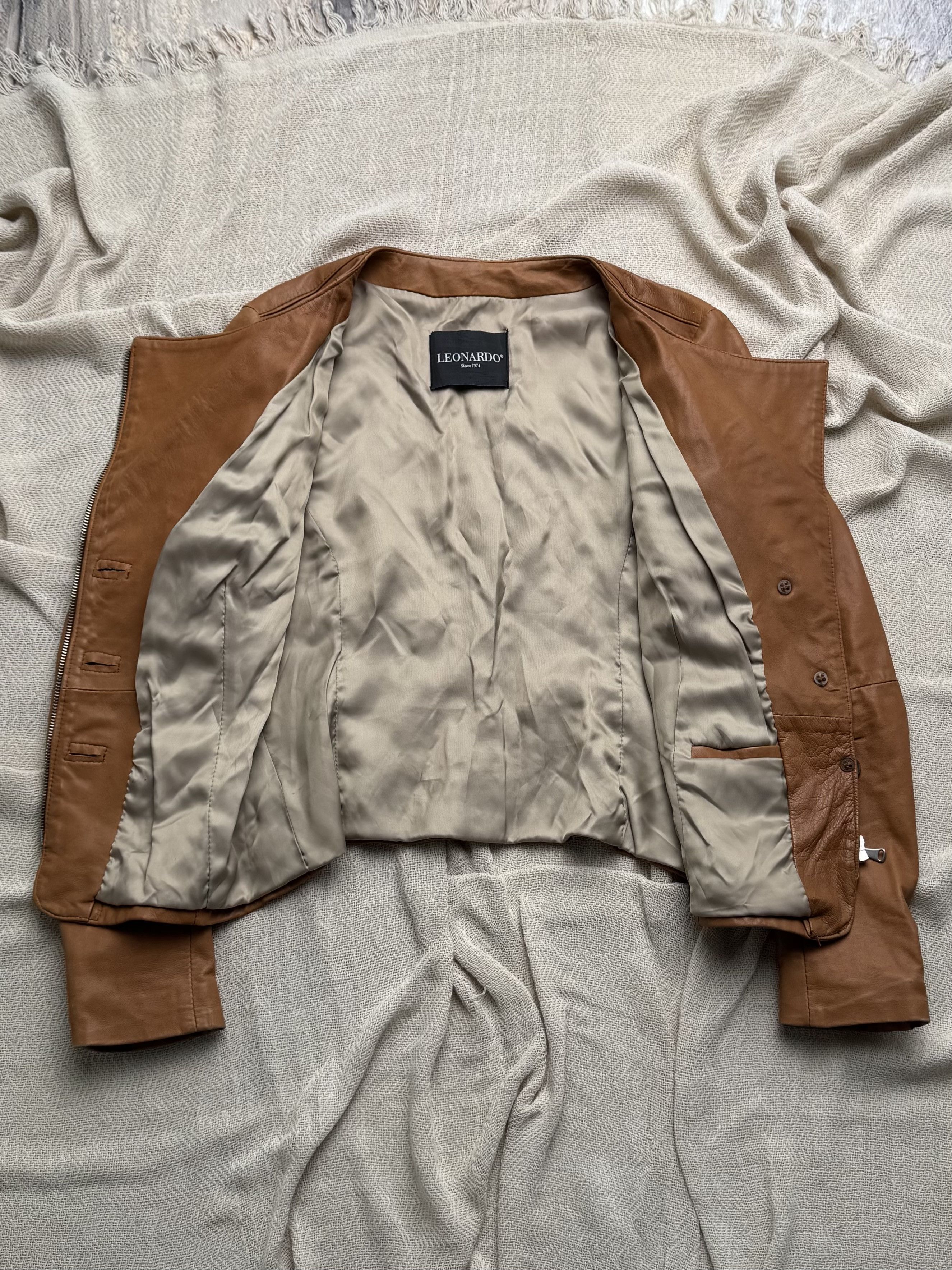 Vintage Vintage Leather Jacket Zip Button Moto Biker Coat Size M / US 6-8 / IT 42-44 - 6 Thumbnail