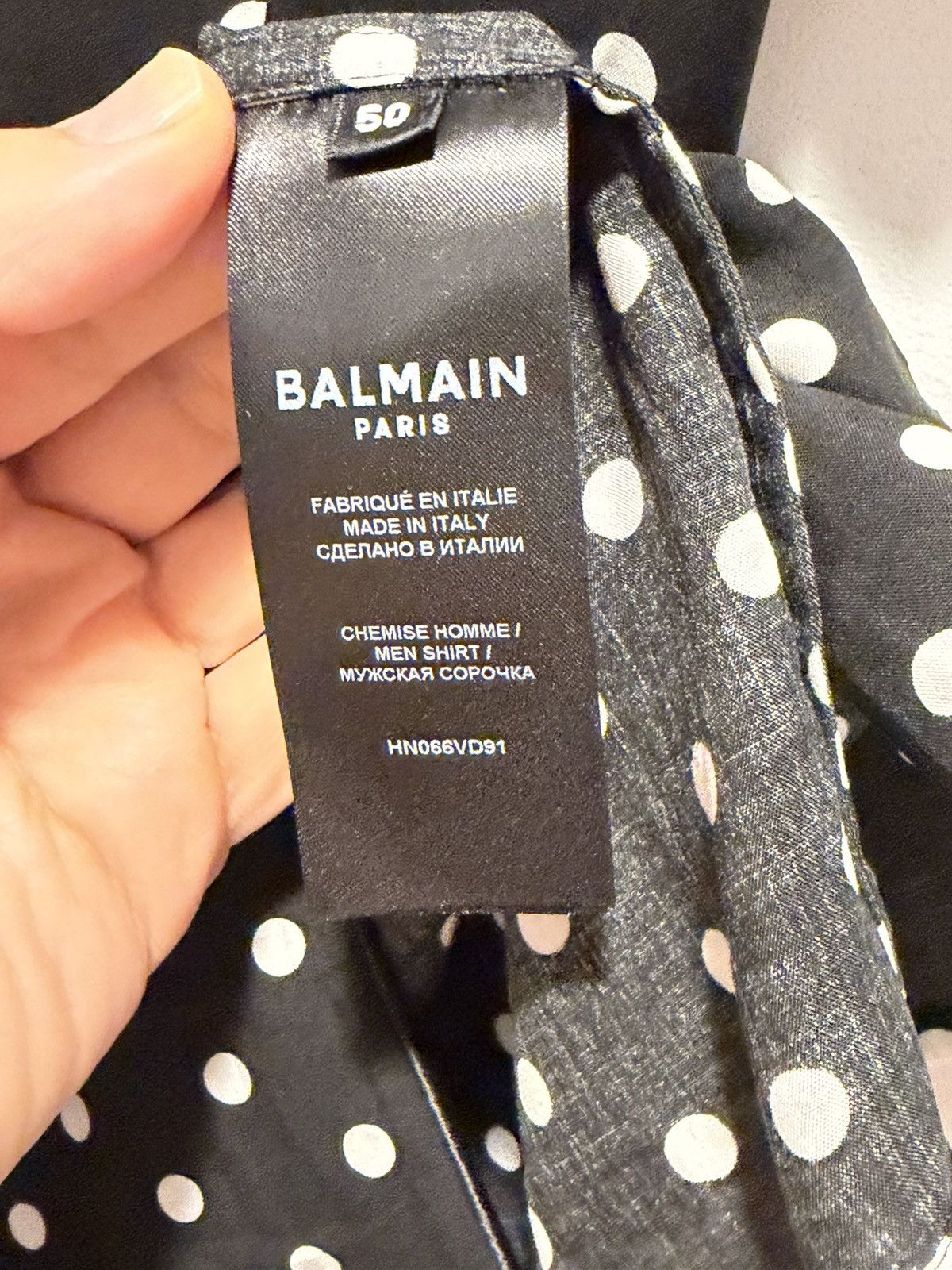 Balmain Polka Dot Button-Down Pajama Shirt Size 50 Size US M / EU 48-50 / 2 - 7 Thumbnail