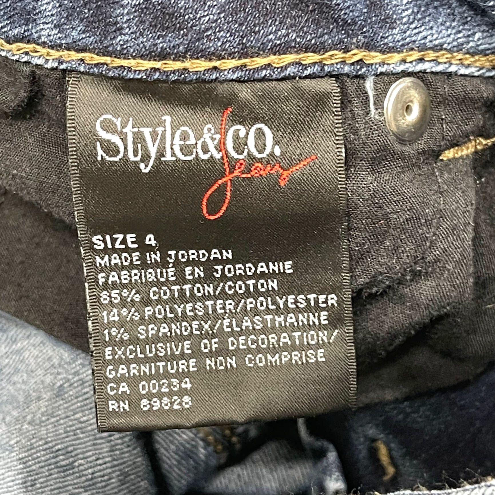Vintage Style co Curvy Jeans Women Size 4 Dark Blue Denim Cotton Minimalist Casual Size 30" / US 8 / IT 44 - 5 Thumbnail